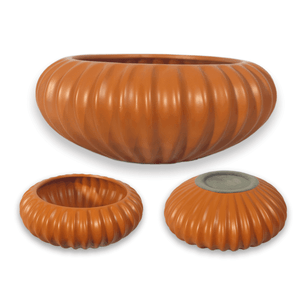 VASO IKEBANA ARRANJOS FLORES E PLANTAS LINHA AMMONITE LUXO:LARANJA