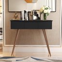 Ver imagem 1 de Aparador Buffet Paris 3 Gavetas Retrô com Pés de Madeira Preto