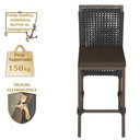 Ver imagem 4 de Mesa Bistrô e 2 Banquetas Roma Marrom Corda Náutica Estofado 9 Trama Original