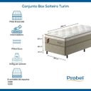 Ver imagem 3 de Conjunto Box Solteiro Mola Ensacada Probel Turim
