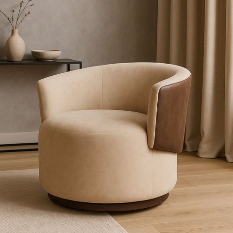 Poltrona Orgânica Compose para Sala Quarto Recepção Suede Corino Liz Confortável Elegante