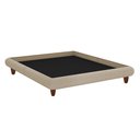 Ver imagem 1 de Cama Casal Japonesa 156cm Pés Madeira Haru Linho Bege - Sallar Home