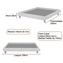 Ver imagem 4 de Cama Casal Japonesa 156cm Pés Madeira Haru Linho Bege - Sallar Home