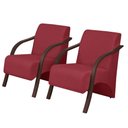 Ver imagem 1 de Kit 2 Poltronas Vênus 1 Lugar Pé Madeira D Salla Bordô