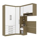 Ver imagem 3 de Quarto de Canto Solteiro com Guarda Roupas Cabeceira Paris Luciane Móveis