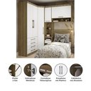 Ver imagem 5 de Quarto de Canto Solteiro com Guarda Roupas Cabeceira Paris Luciane Móveis