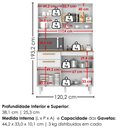 Ver imagem 3 de Kit Cozinha 6 Portas 2 Gavetas 120 cm Prisma Branco Absoluto Zanz