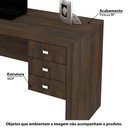 Ver imagem 2 de Mesa de Escritório ME4113 com 3 Gavetas - Rústico