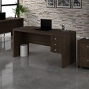 Ver imagem 1 de Mesa de Escritório ME4113 com 3 Gavetas - Rústico