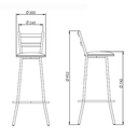 Ver imagem 2 de Banqueta Fixa Alta com Encosto Metal 100% Nacional