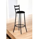 Ver imagem 3 de Banqueta Fixa Alta com Encosto Metal 100% Nacional