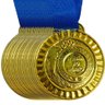 Kit 160 Medalhas de 4,4cm Honra Ao Mérito Fita Azul Colégio Ouro - 1