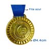 Kit 160 Medalhas de 4,4cm Honra Ao Mérito Fita Azul Colégio Ouro - 6