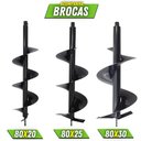 Ver imagem 2 de Cavadeira Motorizada Menegotti Mps-52 À Gasolina 52cc + Brocas 80x20cm, 80x25cm e 80x30cm