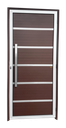 Ver imagem 1 de Porta Alumínio Lambril Premium c/Puxador e.Mix Corten 90 Brimak