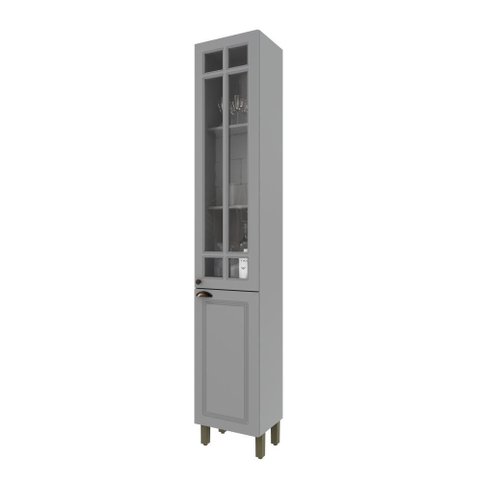 Paneleiro Simples de 0,40 Cm 100% Mdf Titânio Fosco Amoudi