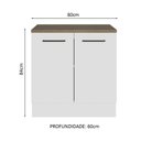 Ver imagem 4 de Balcão Multiuso 80cm 2 Portas Agata Madesa