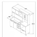 Ver imagem 3 de Cozinha Compacta 7 Portas 3 Gavetas 2050 Delmarco Móveis