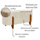 Ver imagem 4 de Puff Recamier Organico Imperial 100 cm Linho Bege Impo