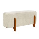 Ver imagem 1 de Puff Recamier Organico Imperial 100 cm Linho Bege Impo