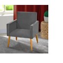 Ver imagem 2 de Poltrona Decorativa Nina Sala e Escritório Suede Grafite