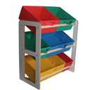 Ver imagem 2 de Prateleira Mdf Organizadora de Brinquedo Infantil Colorido