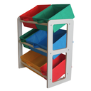 Ver imagem 1 de Prateleira Mdf Organizadora de Brinquedo Infantil Colorido