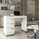 Ver imagem 1 de Mesa Escrivaninha Aspa 3 Gavetas Branco - Panorama Móveis