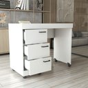 Ver imagem 5 de Mesa Escrivaninha Aspa 3 Gavetas Branco - Panorama Móveis