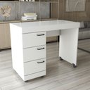 Ver imagem 6 de Mesa Escrivaninha Aspa 3 Gavetas Branco - Panorama Móveis