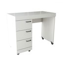 Ver imagem 3 de Mesa Escrivaninha Aspa 3 Gavetas Branco - Panorama Móveis