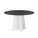 Ver imagem 1 de Mesa de Jantar Redonda 90cm 4 Lugares Isabela MDF Preto e Branco - Straub Web