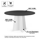Ver imagem 2 de Mesa de Jantar Redonda 4 Lugares 90cm Isabela Preto/branco - Straub Web
