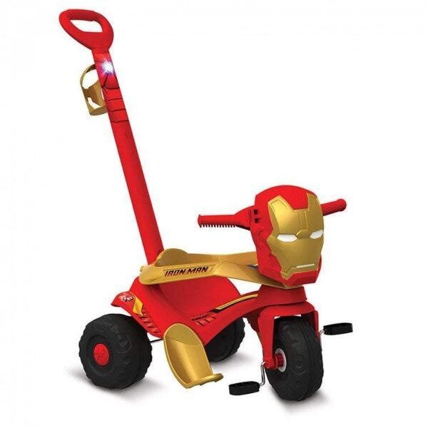 Triciclo Infantil Com Empurrador Motoca Passeio Vermelho