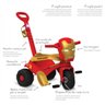 Triciclo Velocípede Passeio e Pedal Homem de Ferro Vermelho Brinquedos Bandeirante - 4