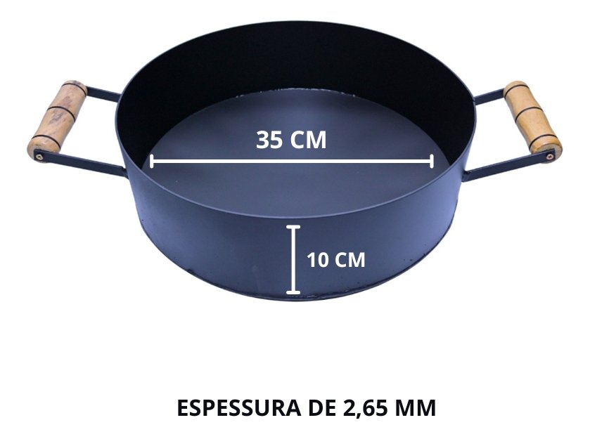 Disco de Arado 35 Cm Borda Alta 10 Cm com Tampa - 2