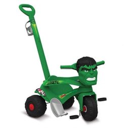 Triciclo Velocípede Passeio e Pedal Hulk Verde Brinquedos Bandeirante - 1
