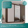 Guarda Roupa Solteiro 100% Mdf 2 Portas de Correr 3 Gavetas com Espelho Portugal - Mais Móveis - 9
