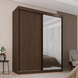 Guarda Roupa Solteiro 100% Mdf 2 Portas de Correr 3 Gavetas com Espelho Portugal - Mais Móveis - 2