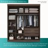 Guarda Roupa Solteiro 100% Mdf 2 Portas de Correr 3 Gavetas com Espelho Portugal - Mais Móveis - 6