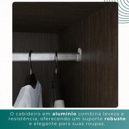 Guarda Roupa Solteiro 100% Mdf 2 Portas de Correr 3 Gavetas com Espelho Portugal - Mais Móveis - 8