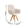 Cadeira Estofada com Base Giratória Cloe Casa a Móveis - 2