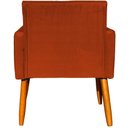 Ver imagem 2 de Kit 12 Poltronas Decorativa para Sala Nina Suede Cores Pé Palito 30cm Castanho - Suede
