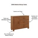 Ver imagem 4 de Cômoda Sapateira 1139c Bronze Madeira Maciça 3 Gavetas e 1 Porta Castanho Finestra