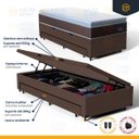 Ver imagem 5 de Cama Box Baú com Colchão de Espuma D33 Pillow Top Comfort Luxo + Auxiliar Unique Solteiro 88cm