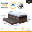 Ver imagem 3 de Cama Box Baú com Colchão de Espuma D33 Pillow Top Comfort Luxo + Auxiliar Unique Solteiro 88cm