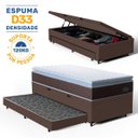 Ver imagem 2 de Cama Box Baú com Colchão de Espuma D33 Pillow Top Comfort Luxo + Auxiliar Unique Solteiro 88cm