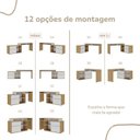Ver imagem 5 de Conjunto Escrivaninha Flex 2 Portas com Gaveteiro New 3 Gavetas Branco/Olmo Artany