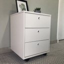 Ver imagem 7 de Conjunto Escrivaninha Flex 2 Portas com Gaveteiro New 3 Gavetas Branco/Olmo Artany