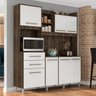 Cozinha Completa Prime 1800 6 Portas 3 Gaveta Madine Móveis Rustico/Branco Cestaplus - 1